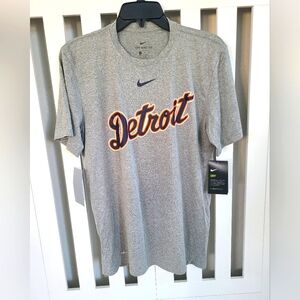 Brand New Nike MLB Detroit Tigers Woodmark Grey T-Shirt Mens Size Medium